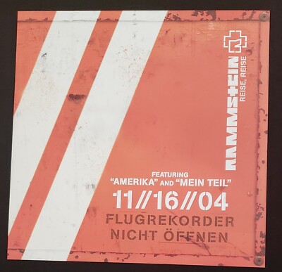 Rammstein Reise Reise Original 2004 2-Sided Promo Poster Flat Rare Collectible