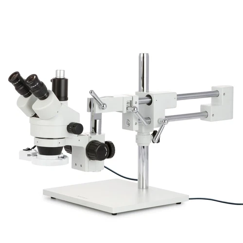 AmScope 7X-90X Trinocular Stereo Boom Zoom Microscope + Fluorescent Ring Light