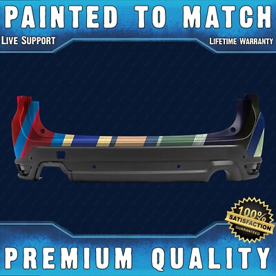 Painted To Match Rear Bumper Cover Fascia for 2019-2024 Subaru Forester w/ Park