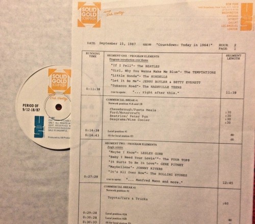 RADIO SHOW 9/15/87 TODAY IN '64 ROY ORBISON, MANFRED MANN, ANIMALS,JOHNNY RIVERS