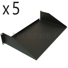 5 Pack - 2 Space Cantilever Server Monitor Rack Mount Shelf - 19" 2U 10" Deep
