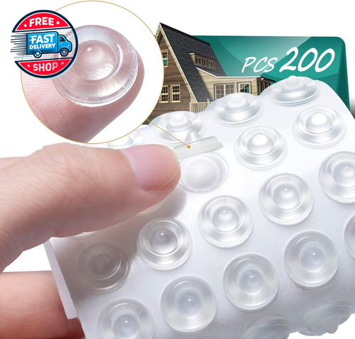 Cabinet Door Bumpers Pack of 200 Self Adhesive Bumpers Pads, Sound Dampening Ci