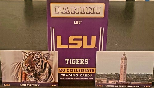 LSU "TIGERS" Collector Card Wall Display — 20 Seperate Cards + Bonus Card Box - Picture 6 of 6