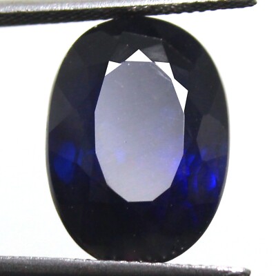 Natürlicher 19,25 kt zertifizierter montanablauer Saphir 17 x 12 mm ovaler un...