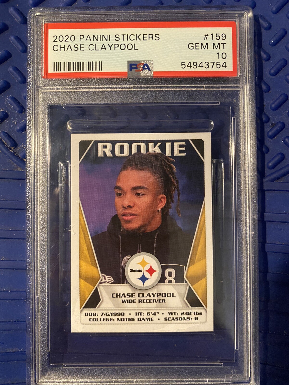 Chase Claypool Panini Stickers #159 Base