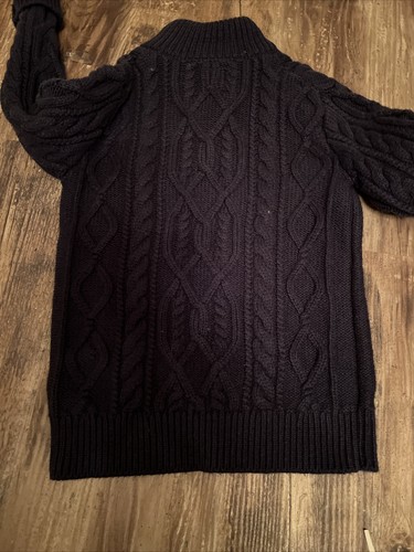 Gap Kids Boys Cable Knit Mock neck Sweater Navy Size Small NWT - Picture 4 of 4
