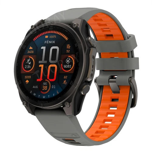 Quick Fit Strap For Garmin Fenix 8 E 7 7X 6 6S 6X 5X 5Plus 3 Silicone Watch Band - Picture 57 of 71
