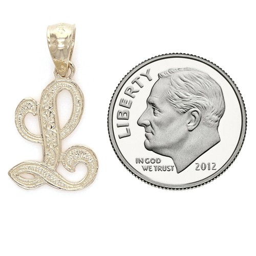 14k Yellow or White Gold Initial Letter I Alphabet A-Z Charm Pendant - Picture 115 of 256