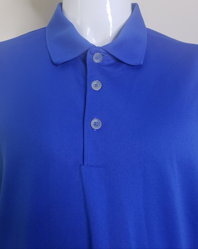 Nike Golfshirt Herren Größe 2XL XXL Blau Kurzarm Dri Fit Polo