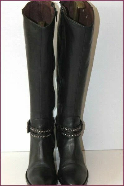 MURATTI Botas de Tacón con Tachuelas de Cuero Negro Talla 37 En muy buena condición Foto 2 de 4