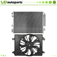AC Condenser And Radiator Cooling Fan Assembly For 2011 2012-2020 Dodge Charger