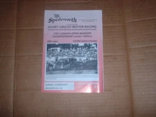  SPEDEWORTH BANGER RACING LONDON OPEN PROGRAMME  SPEDEWEEK NO 2 FEBRUARY1998
