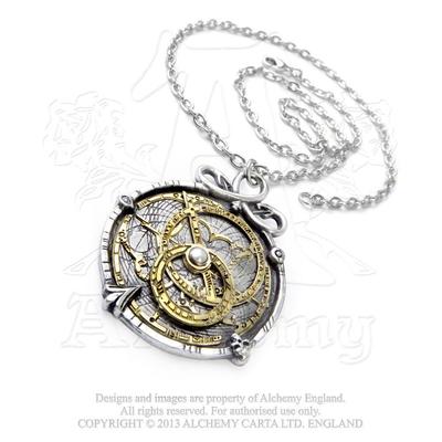 Anguistralobe Alchemy Gothic Astrolabe Pendant Necklace for sale