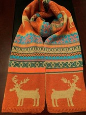 Women Fashion Warm Long Christmas Deer Snowflake Scarf Scarves Xmas Shawl N