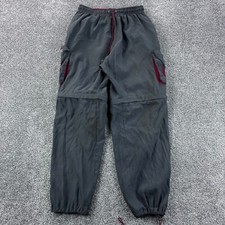 Vintage Y2K Generation One Cargo Pants Mens S Gray Baggy Wide Convertible Rave