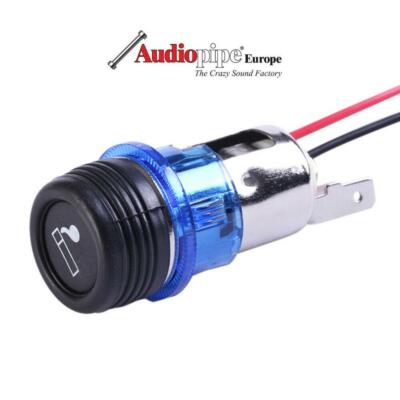 12 / 24V Zigarettenanzünder Einbau Steckdose blau beleuchtet KFZ Stecker TOP