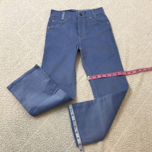 VINTAGE 1973 LEVIS SADDLEMAN BOOT JEANS BLUE CORDUROY 316-1512 Sz 9 REG NWT boys - Picture 9 of 16