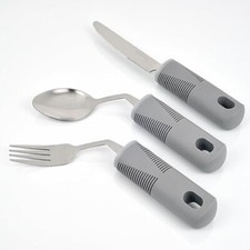 3pcs Adaptive Utensils Anti-shaking Utensils Elderly Tableware Bendable Fork
