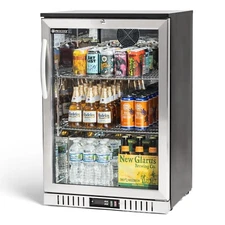 Procool 24" Stainless Steel Commercial Glass Door Back Bar Refrigerator