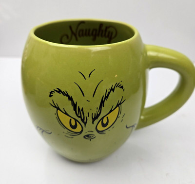 The Grinch Naughty Or Nice Dr. Seuss Coffee Mug 18oz Large Christmas
