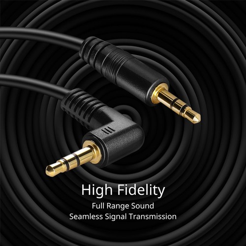 Cavo audio 3,5 mm auricolare stereo AUX 10 piedi adattatore angolato cavo filo maschio - Foto 4 di 6