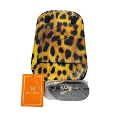 Monarque Leopard Animal Print Crossbody Clutch Sling Zip Purse Bag with Pockets