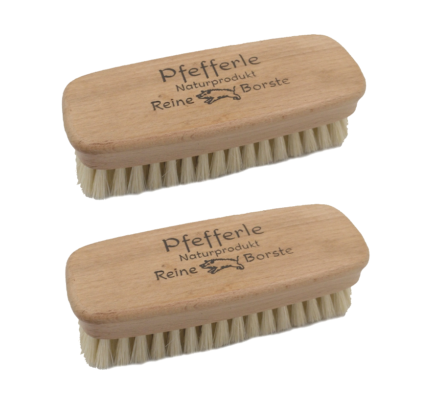 LS-LebenStil Nagelbürste Aus Buchenholz (2er Set) – Doppelseitig Mit Naturborsten, Ca. 10x3,5 Cm, Im Shabby-Chic-Design