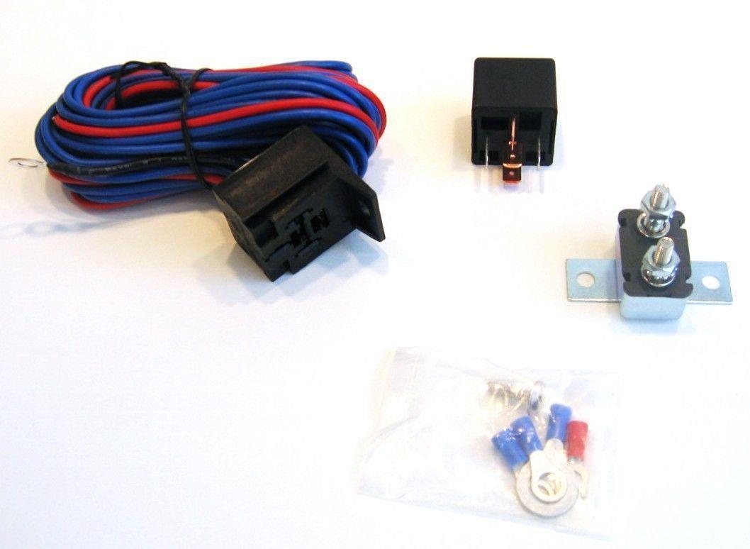 Universal 40 Amp Electric Water Pump Relay Wire Harness Kit Hook Up Easy Install eBay