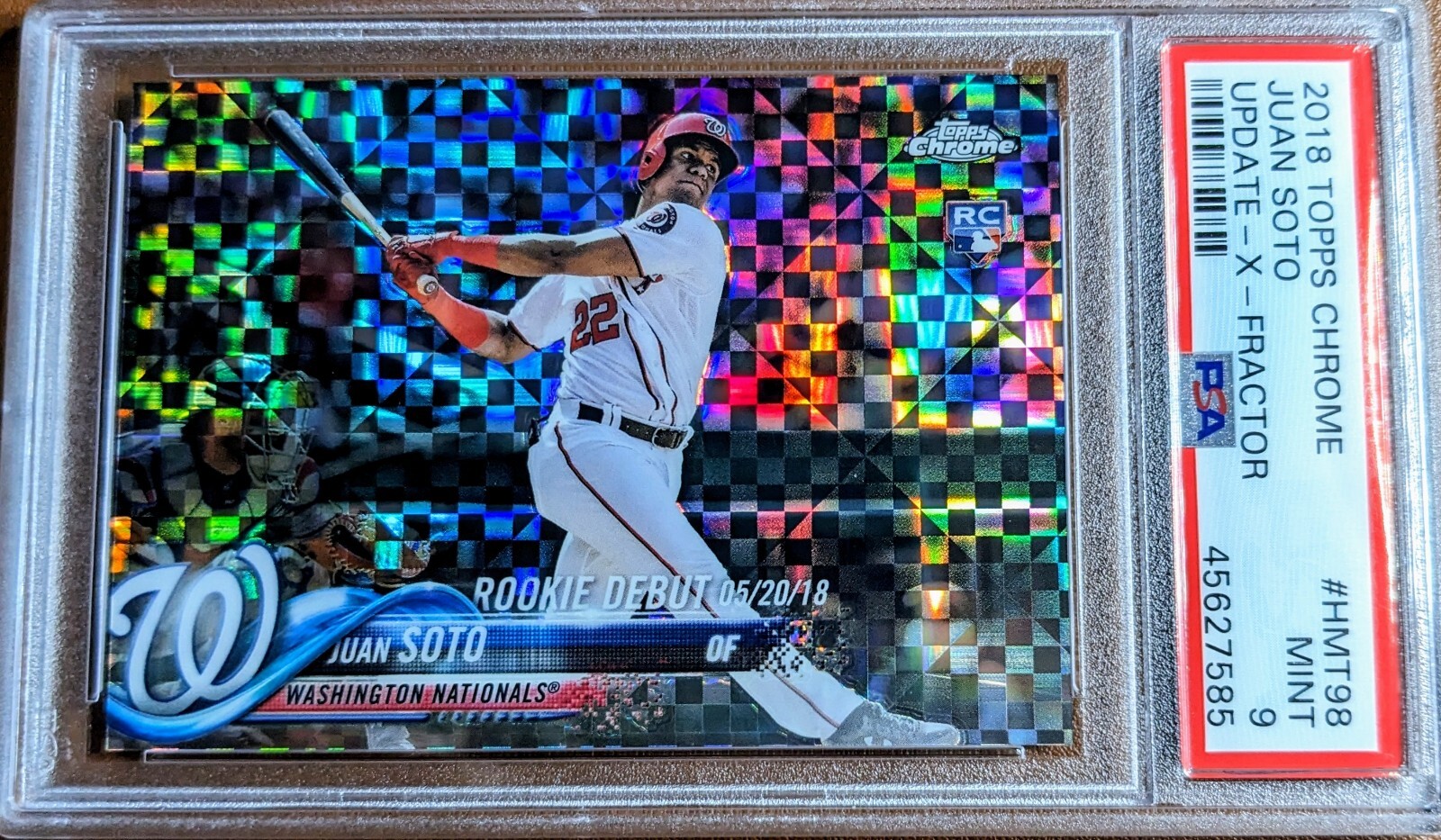 2018 Topps Chrome Update JUAN SOTO RC Xfractor 29/99 Hmt98 PSA 9 Mint Rookie