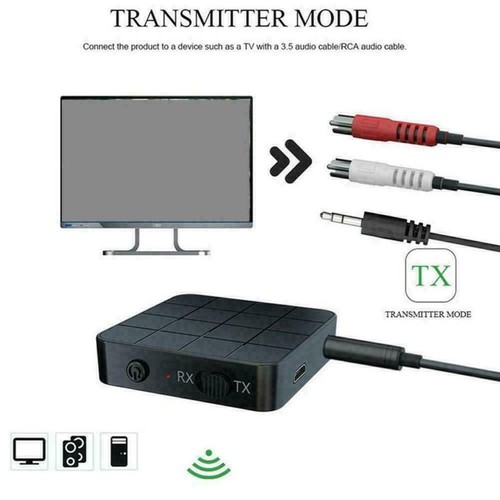 Wireless Bluetooth 5.0 Transmitter&Receiver Audio Adapter 3.5mm Music 2in1 ❁UK - Bild 8 von 12