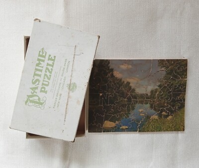 Vintage 1932 Parker Brothers Pastime Puzzle, 75 Wooden Pieces