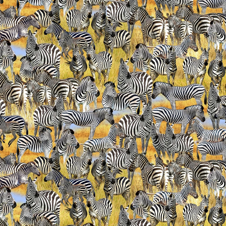 Tela acolchada Sunset On Safari Serengeti Plains por Michael Miller 44" de ancho Foto 3 de 3