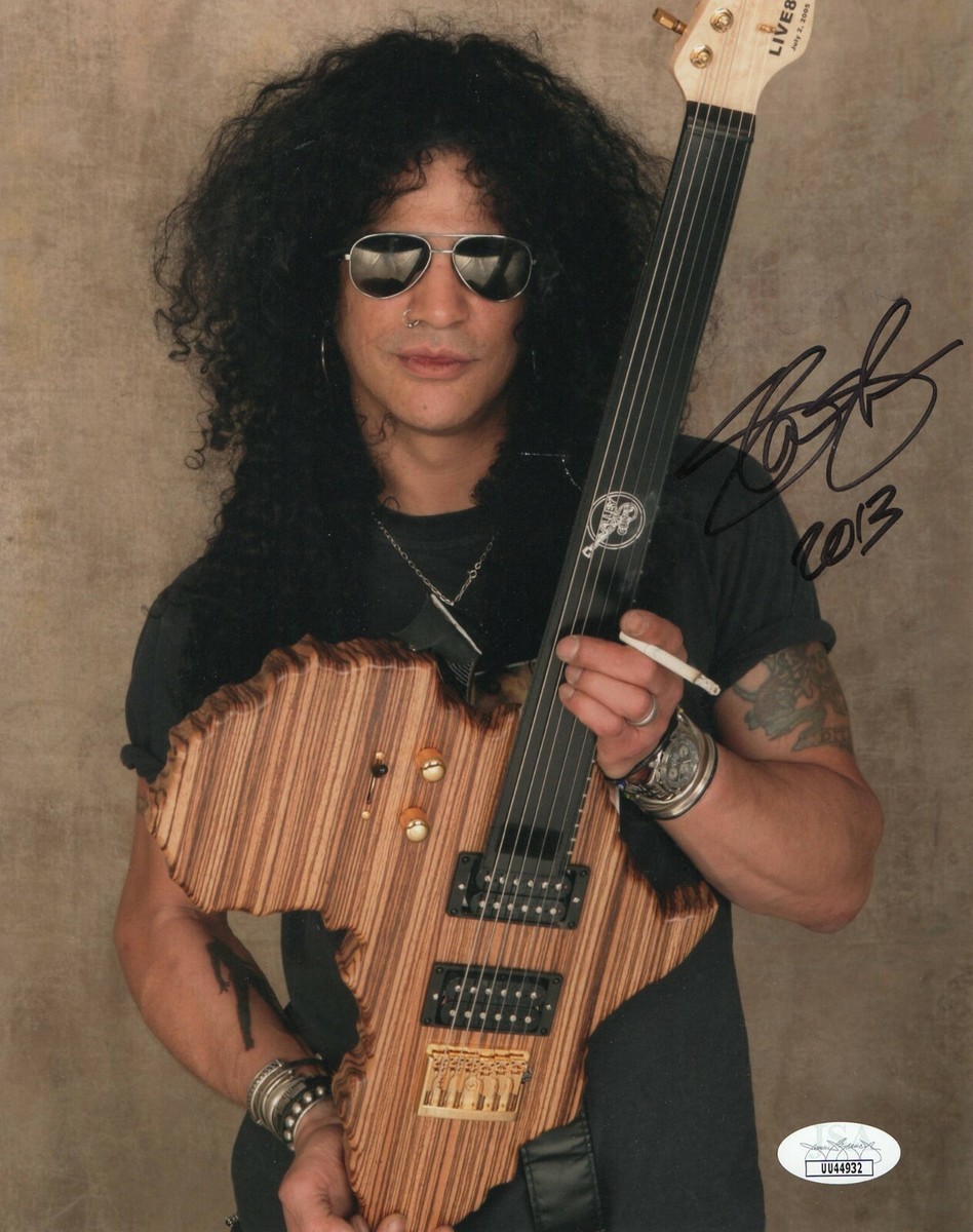 ガンズアンドローゼズ Slash 直筆サイン　スラッシュ レコード SLASH SIGNED AUTOGRAPH 8X10 PHOTO - GUNS N ROSES GUITAR GOD, VERY