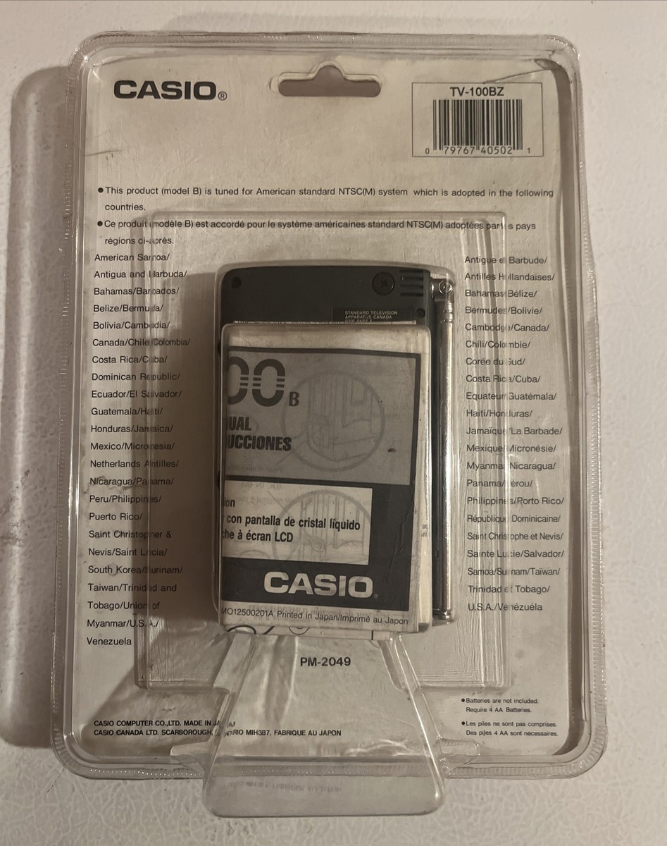 Vintage NOS 1990s Casio Portable LCD Color Television TV-100 Japan