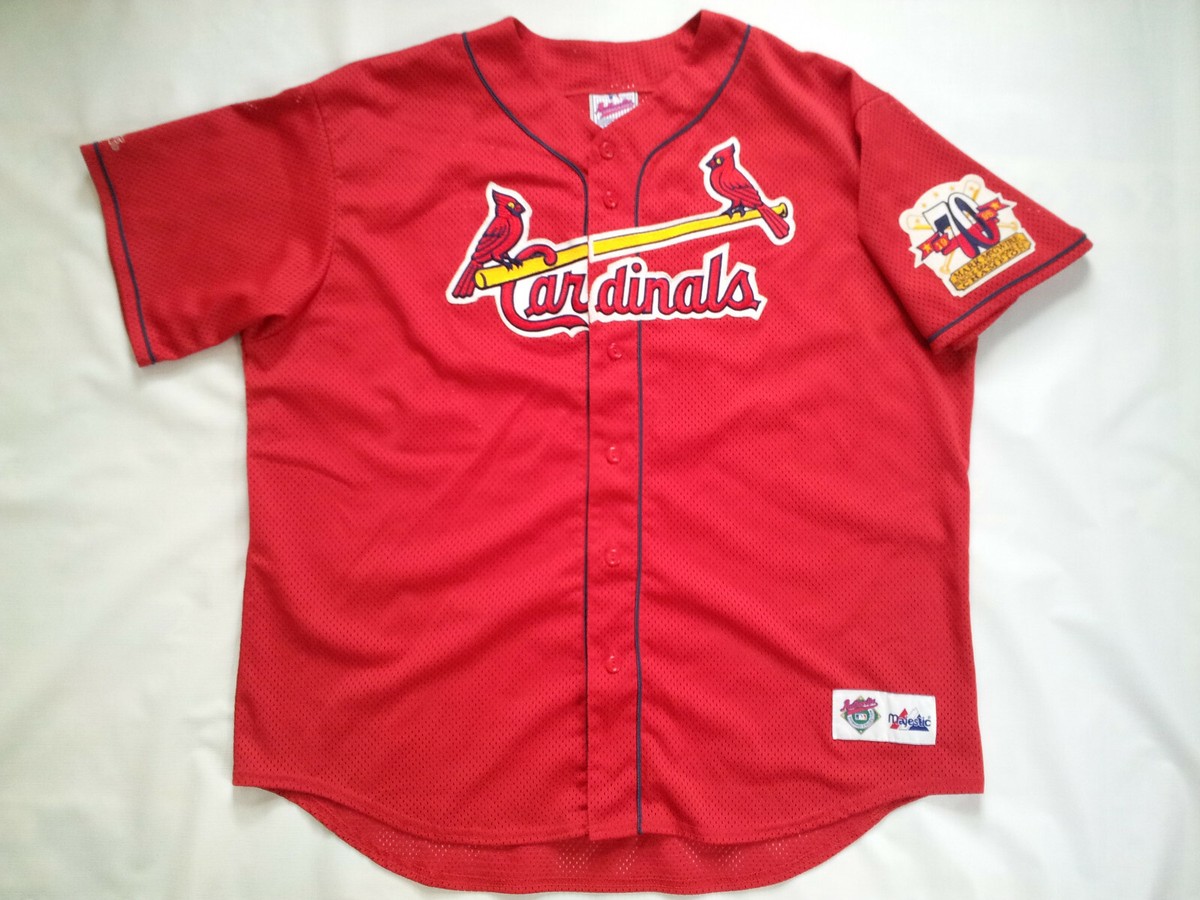 だ*お様 MLB Cardinals 25 MCGWIRE ユニフォーム ST. LOUIS CARDINALS MARK MCGWIRE #25 RED MESH Majestic Size