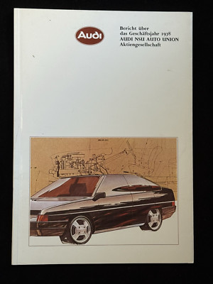 Audi AG Bericht über das Geschäftsjahr 1978 Pressemappe Information (NEU) A46
