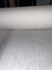 Linen 100 Fabric. 7.5 Oz 60 Wide. White Color.