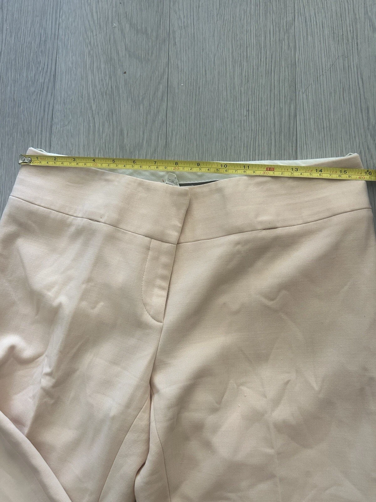 Pantalone Celine gamba dritta blush rosa taglia 40 US8 misto lana