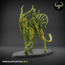 Trail Lord, Mounted Hero Miniature  3D Printed ClayBeastCreation