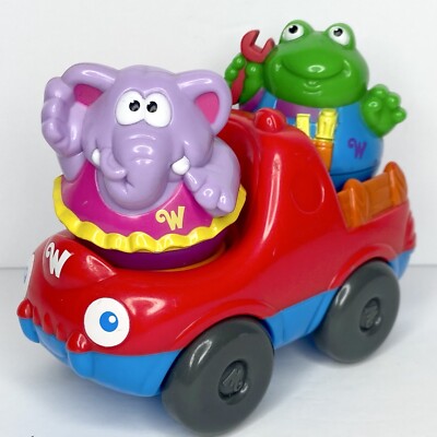 2003 Playskool Weebles Truck With 2 Weebles Frog & Elephant