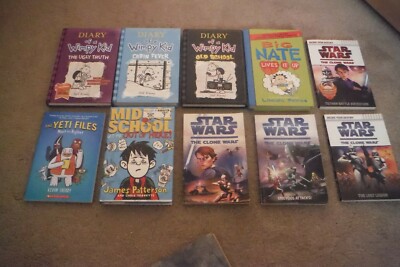 11 Chapter Readers, Diary of a Wimpy Kid, Big Nate, The Yeti Files, Star Wars...