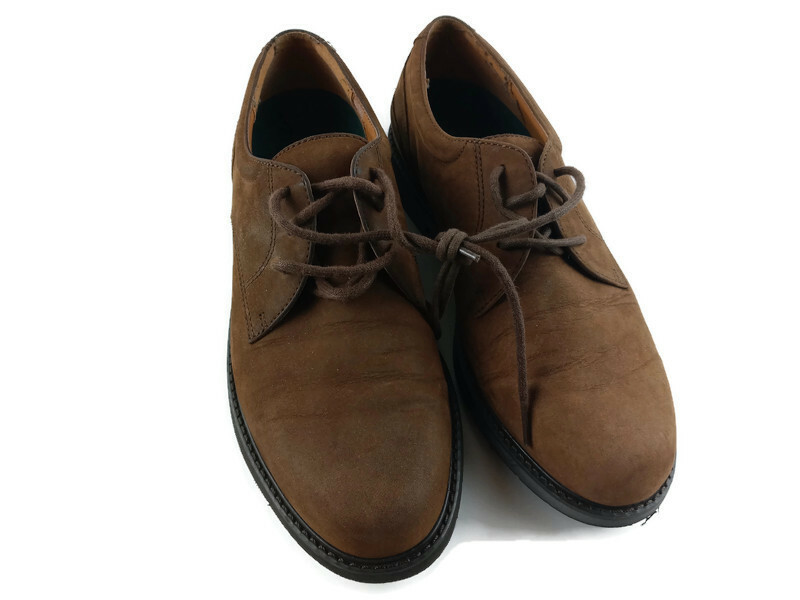 Rockport Oxford Shoes Mens 7.5 M Brown Leather Suede Made in  display picture 2