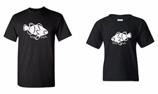 Big & Little Fish Shirts Father Son Matching SET Fishing Fathers Day Christmas