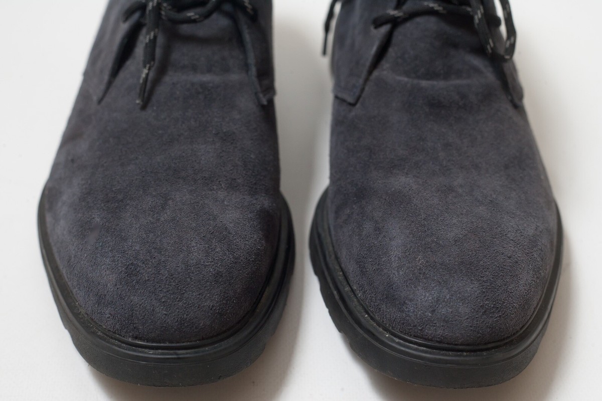 HOGAN Mens Navy Suede Leather Desert Boots Size UK 10 1/2 