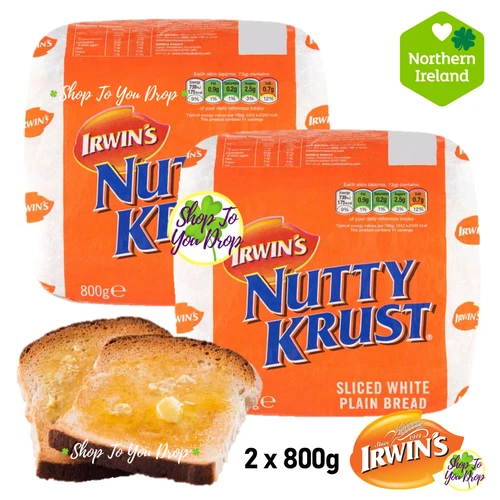 2 x IRWINS NUTTY KRUST LOAF SLICED BREAD 800G IRISH NORTHERN IRELAND✨CHEAPEST✨☘️ - Picture 1 of 8
