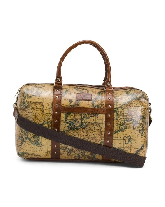 Patricia Nash, Bags, Patricia Nash Leather Primrose Satchel European Map