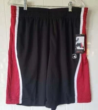 And 1 Mens Size L Core Basketball Shorts Black & Red Elastic Drawstring Waist