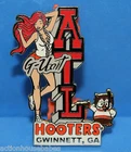 HOOTERS RESTAURANT RED HEADED GIRL ATL G-UNIT GWINNETT,GA GEORGIA LABEL PIN