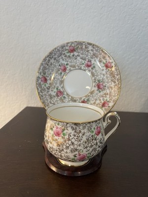 Vintage Thomas Forester & Sons T F & S Phoenix Demi-tasse Teacup & Saucer Gold.