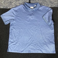 Hudson River polo shirt mens large blue pattern heritage classics dad L AOP